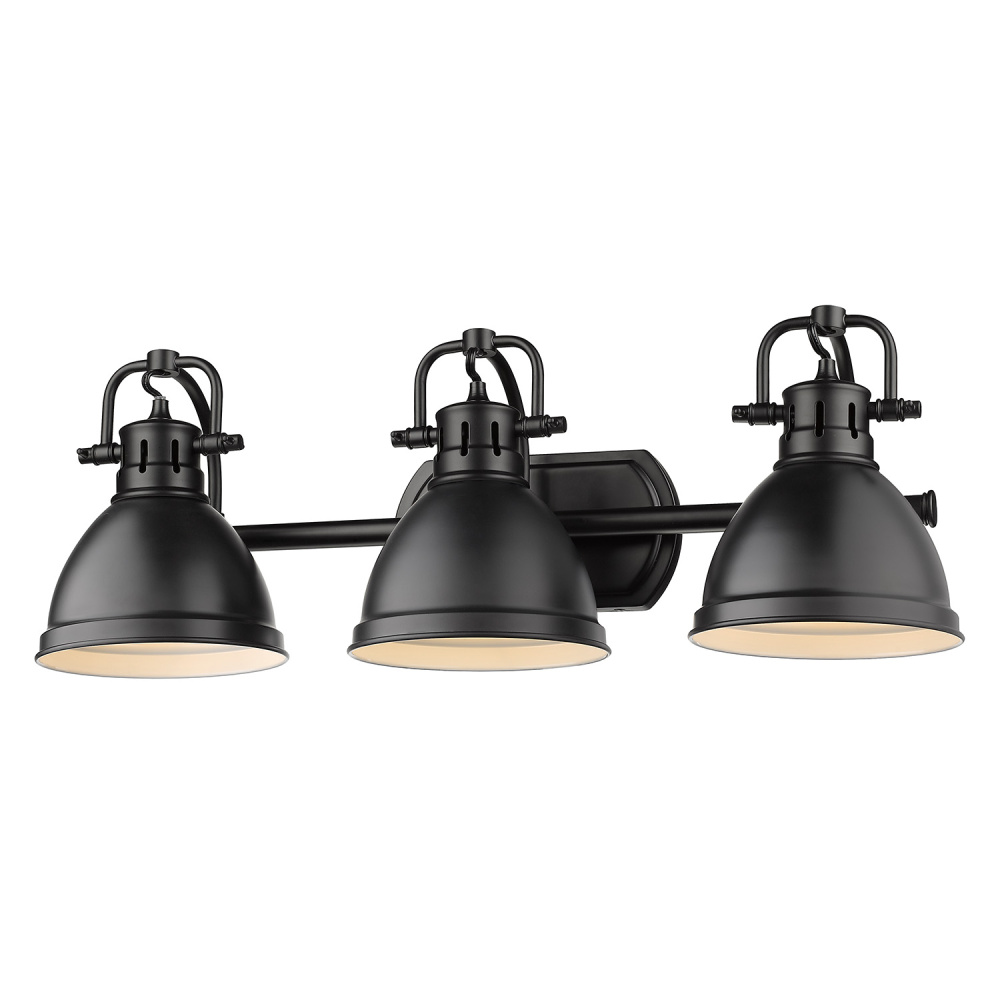 Yep by Golden Lighting Duncan 3-light Vanity in Matte Black